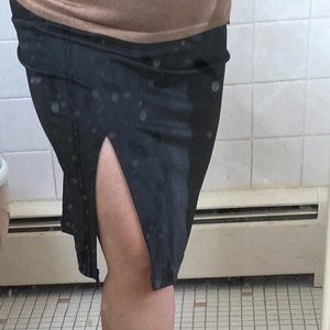 Sexy Black Slit Skirt